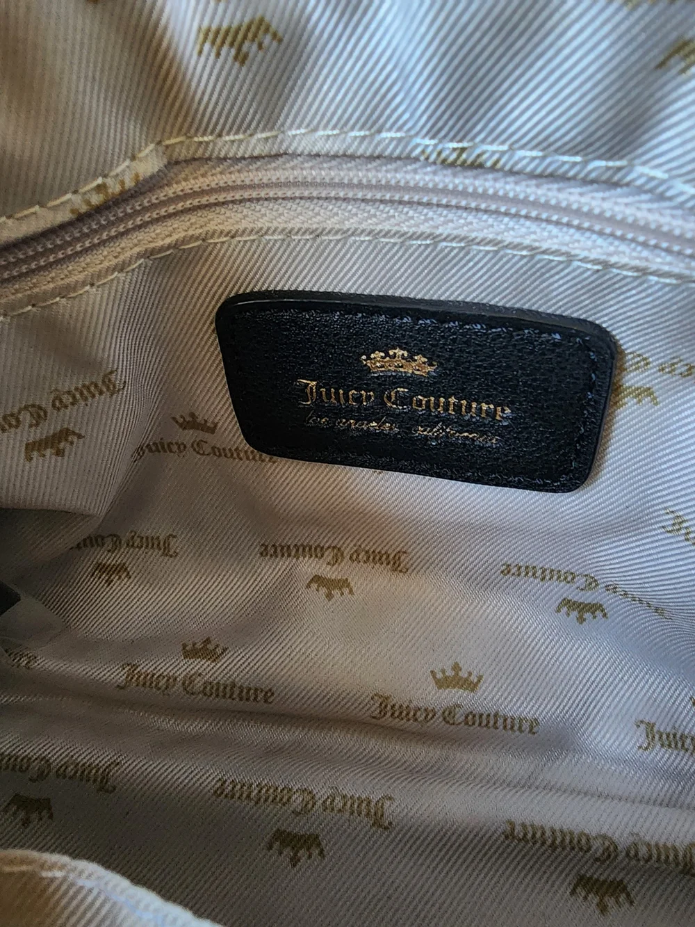 Juicy Couture Black Quilted Crossbody Bag with Gold Hardware